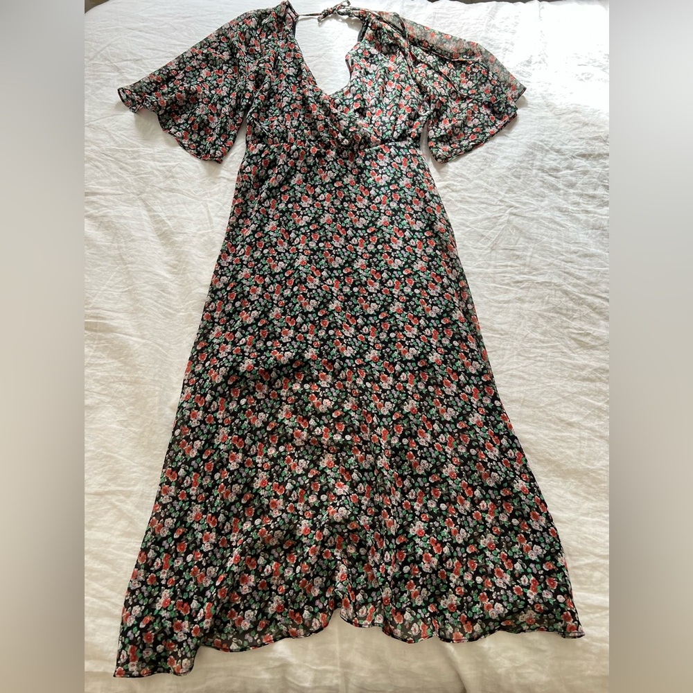 Rebecca Minkoff Black Floral Maxi Dress